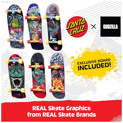 TECH DECK, Godzilla Sk8shop Fingerboard Bonus Pack, Collectible and Customizable Mini Skateboards, Kids Toys for Ages 6 and up - Image 2