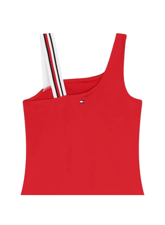 TOMMY HILFIGER Kids Asymmetrical Neck Swimsuit