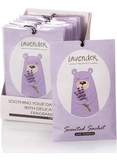 erorex Lavender Sachet 1 Box 12Pcs Cartoon Design Sachet Scent Drawer Freshener Car Fragrance Pendant Lasting Fragrance Deodorizer Freshener For Drawers And Closets Home Car Fragrance Product  - Image 1