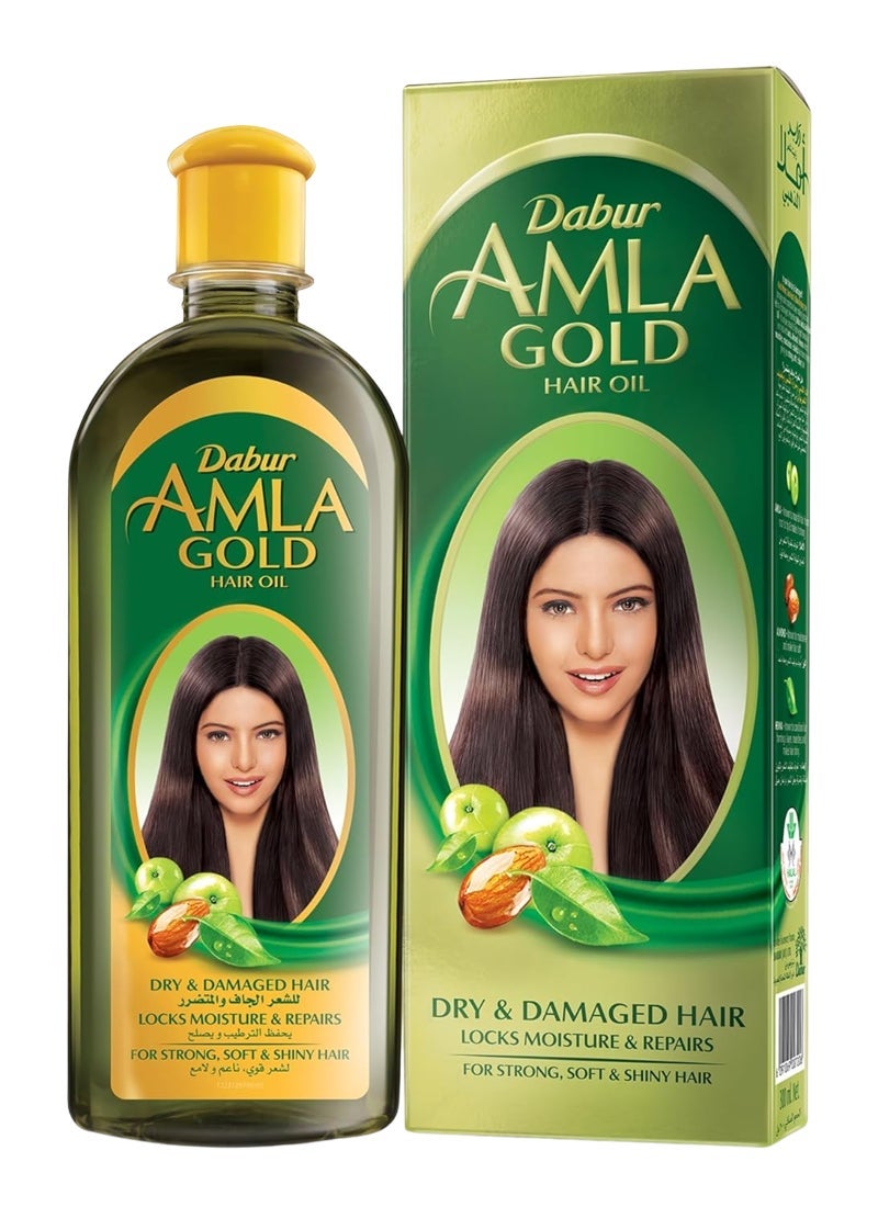 دابر زيت أملا جولد للعناية الطبيعية بالشعر غني بالأملا واللوز والحناء | لشعر جميل طويل وناعم وقوي 300 مل - Image 1