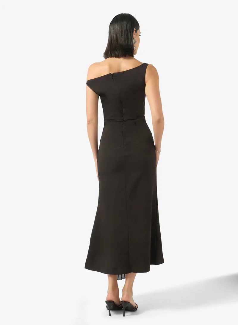 جينجر بوتيك Drop Shoulder Gather Detail Dress