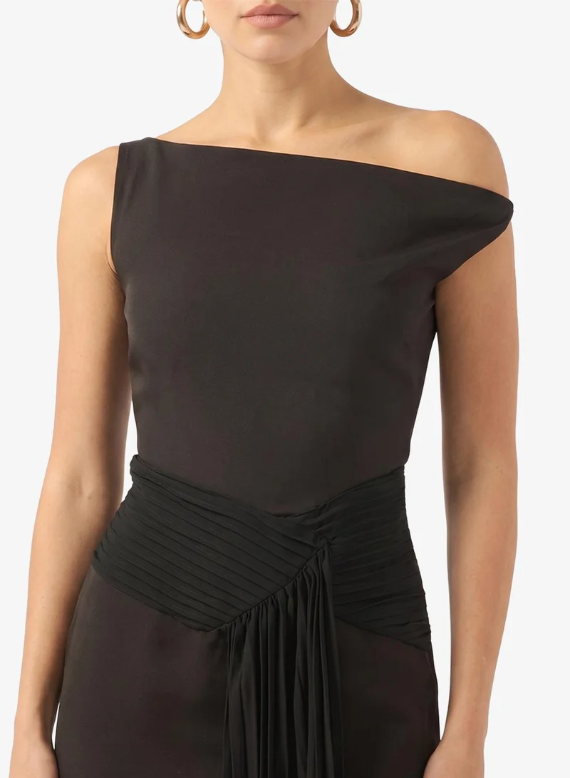 Ginger Boutique Drop Shoulder Gather Detail Dress