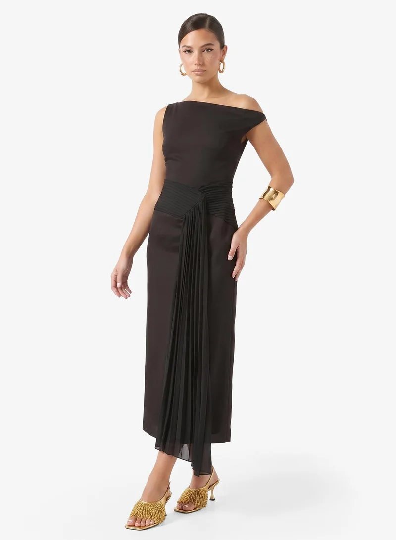 Ginger Boutique Drop Shoulder Gather Detail Dress