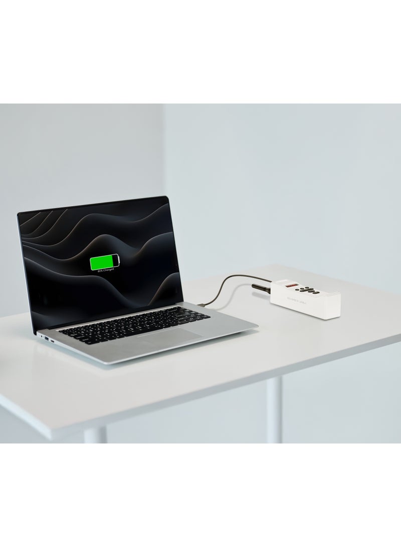 LEVELO Revolt 20000mAh Walki Talki Power Bank with Type-C Input/Output / 1.5km Communication Range / LED Display / Voice Recorder / Safety Protection - White - Image 2