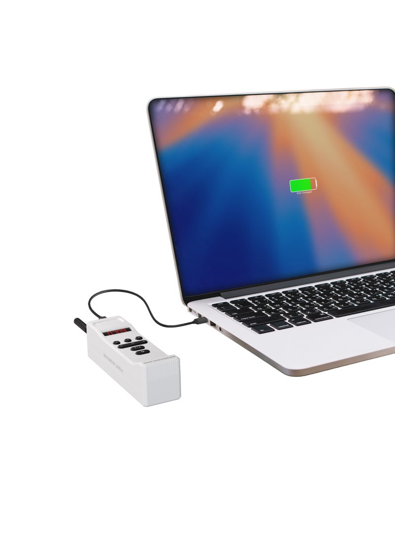 LEVELO Revolt 20000mAh Walki Talki Power Bank with Type-C Input/Output / 1.5km Communication Range / LED Display / Voice Recorder / Safety Protection - White - Image 5