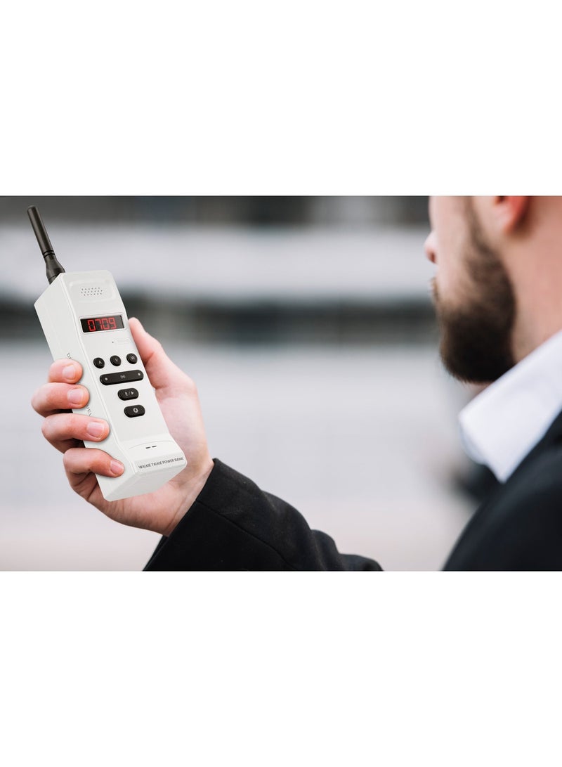 LEVELO Revolt 20000mAh Walki Talki Power Bank with Type-C Input/Output / 1.5km Communication Range / LED Display / Voice Recorder / Safety Protection - White - Image 3