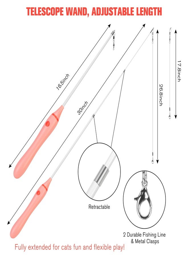 BEBOBLY 3-in-1 Retractable Cat Wand Toy for Indoor Cats - Image 2