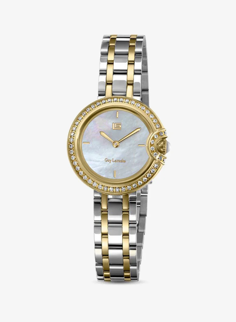 Morgan White Dial Stainless Steel Bracelet Analog Watch for Women, 28mm