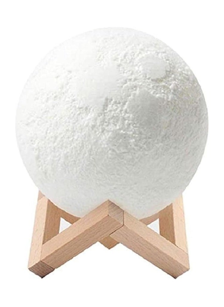 Generic - 3D Moon LED Night Table Lamp White/Beige 20cm - Image 1