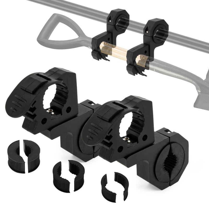 psler QuickRelease Rubber Clamps Mount Shovel Axe Holder Mount for 117 to 137 Diameter Tools with Roll Bar Clamp Mounts Bar Mounting Bracket for 1 15 175 Bull Bars Roof Racks Roll Cages - Image 2