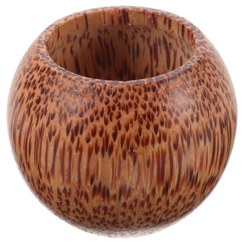 Coconut Wood Stemless Wine Glass Beer Mug Travel Camping Tea Drinking Cup - Image 2