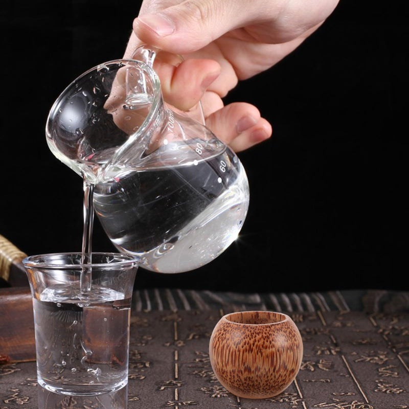 Coconut Wood Stemless Wine Glass Beer Mug Travel Camping Tea Drinking Cup - Image 5