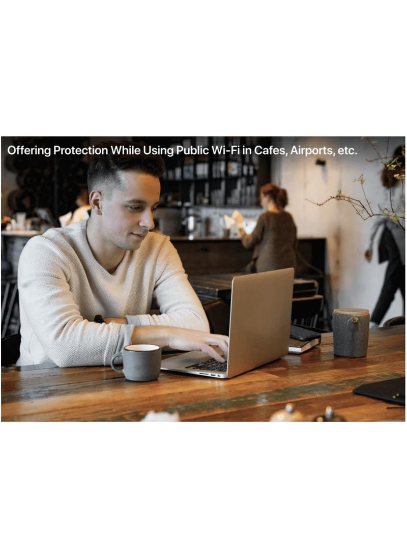 Deeper Network - Deeper Connect Air - World’s Thinnest, Lightest, Smallest Travel Decentralized VPN Router with no monthly fees, built-in ad blocking, and protection for public Wi-Fi. Lightweight (0.9 oz) with dual antennas, the Wi-Fi router supports all your devices at speeds up to 300 Mbps - Image 1