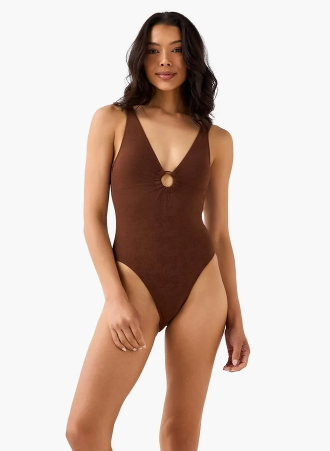 سبلاش فيڤ Women Textured Ring Detail Swimsuit