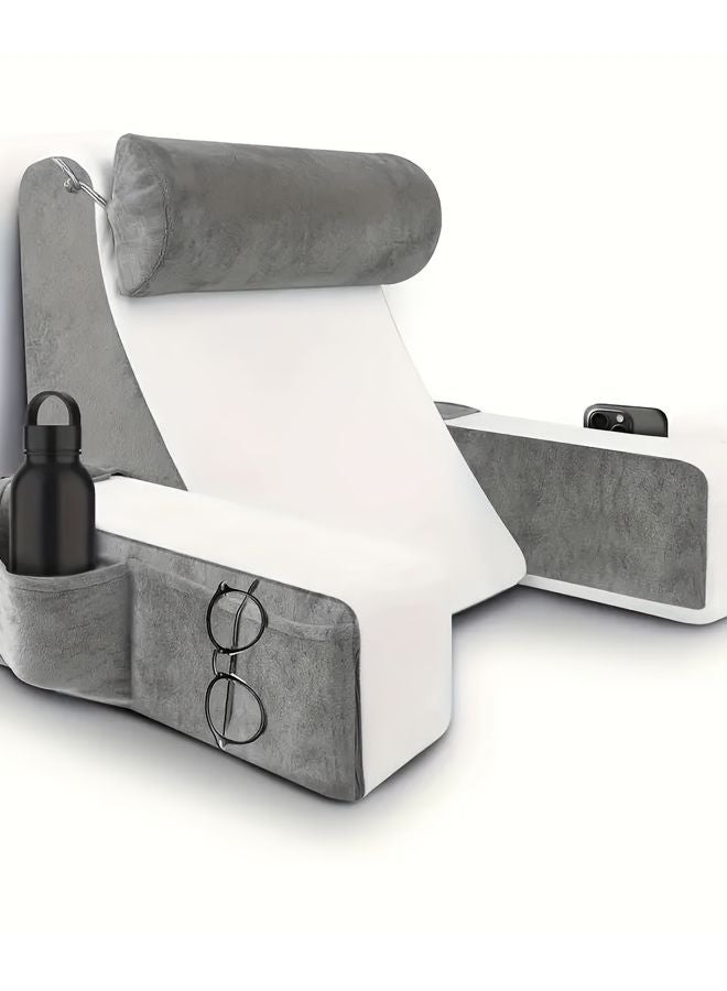 وسادة سرير كبيرة سوداء مع غطاء قابل للإزالة للأريكة والقراءة على الأرض والألعاب والقيلولة - Image 2