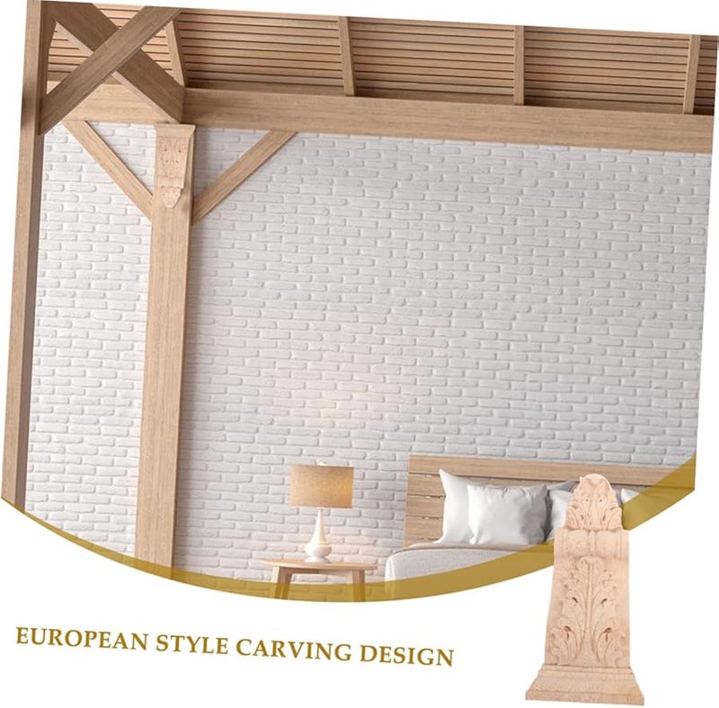 PRETYZOOM Carved Solid Wood Corbel Bracket European Classical Design for Home Decoration - Image 5