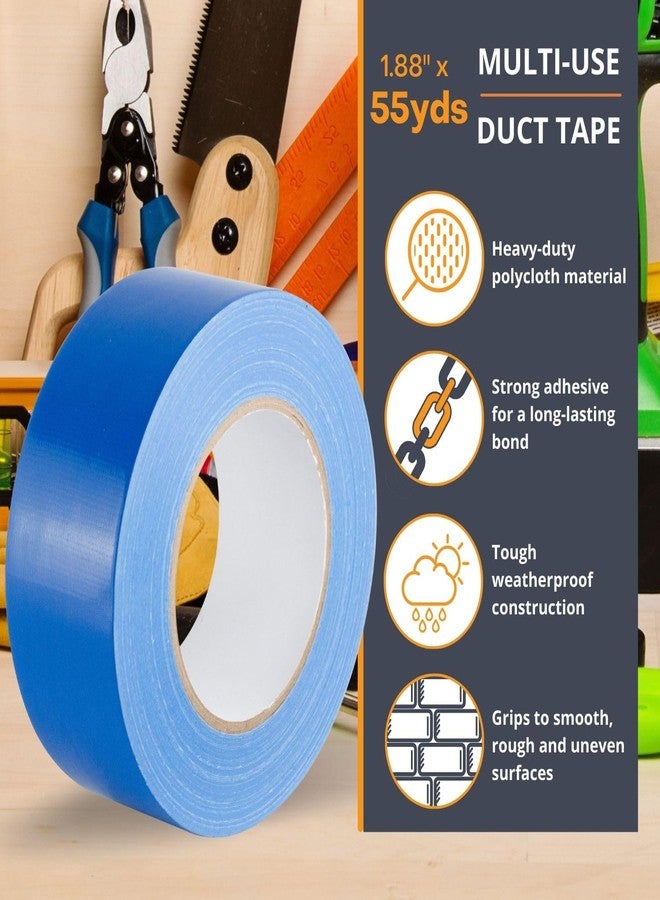 GTSE Blue Duct Tape, 2 Inches x 55 Yards (164 ft), Heavy Duty, Waterproof Repair Tape for Indoor or Outdoor Use, 1 Roll - Image 5