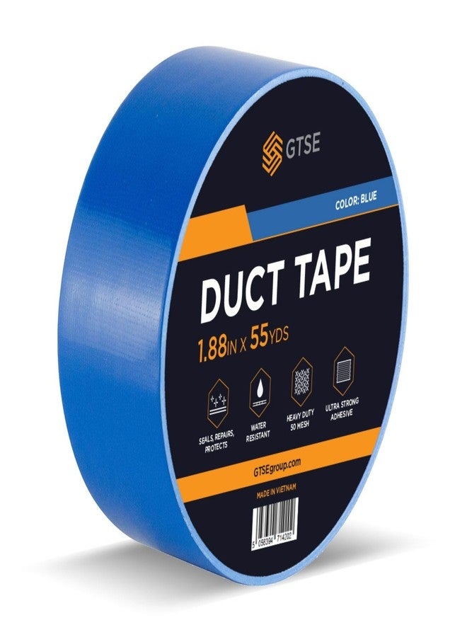 GTSE Blue Duct Tape, 2 Inches x 55 Yards (164 ft), Heavy Duty, Waterproof Repair Tape for Indoor or Outdoor Use, 1 Roll - Image 1