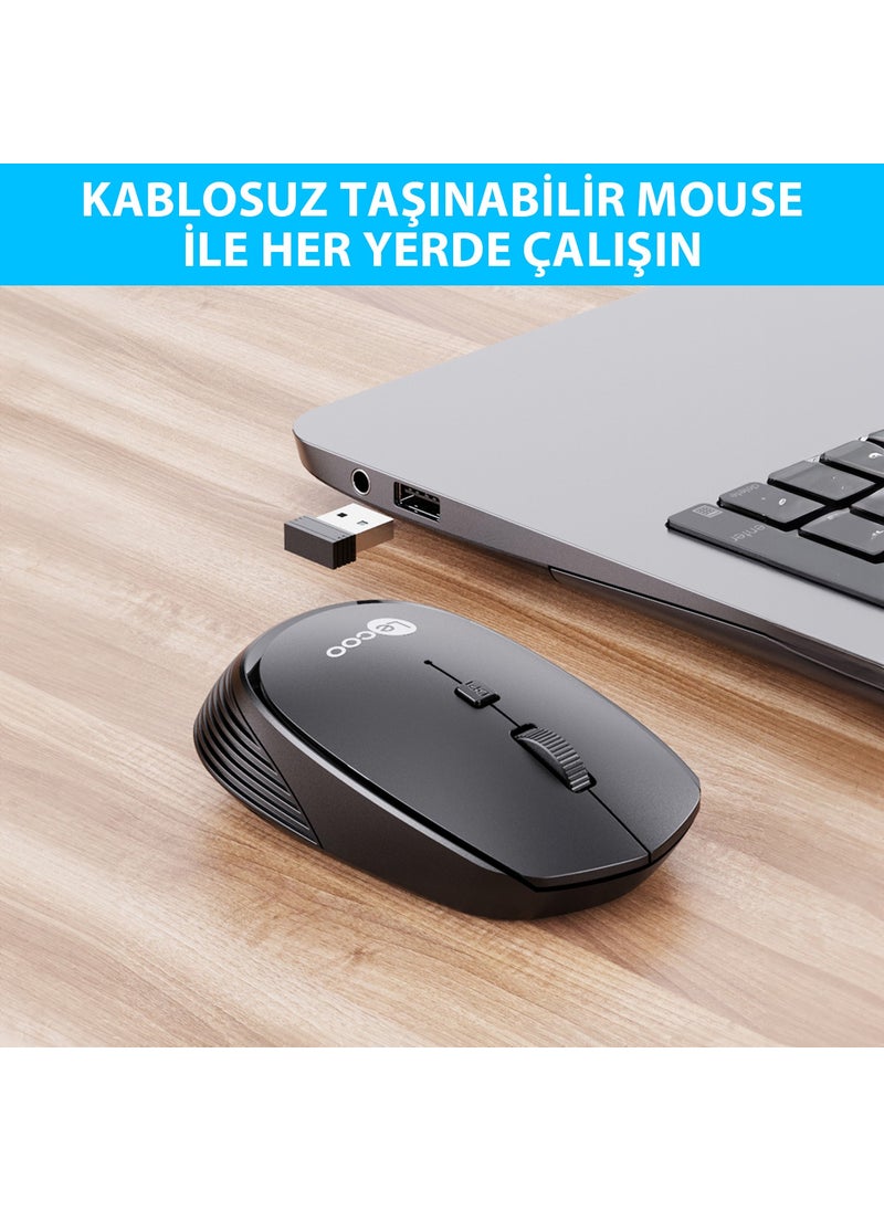 lecoo - WS202 Wireless 1200DPI 4-Button Optical Mouse White - Image 1