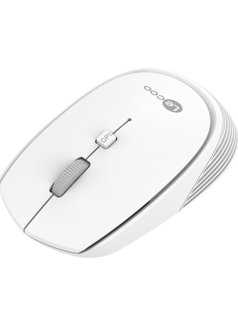 lecoo - WS202 Wireless 1200DPI 4-Button Optical Mouse White - Image 1