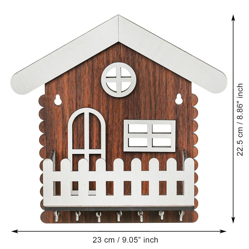 Webelkart Webelkart Antique Hut Shape Wooden House Keys Hanger with Mobile Stand Key Holder for HomeOffice Decor Key Holder for Wall DecorKey Chain for Home Decorative Item  - Image 4