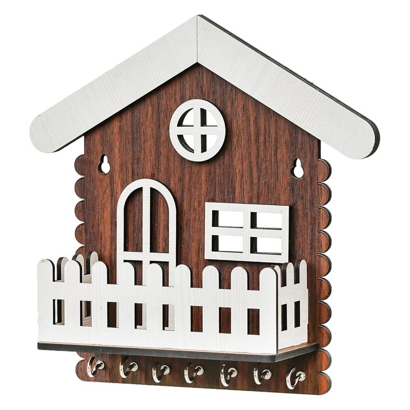 Webelkart Webelkart Antique Hut Shape Wooden House Keys Hanger with Mobile Stand Key Holder for HomeOffice Decor Key Holder for Wall DecorKey Chain for Home Decorative Item  - Image 5