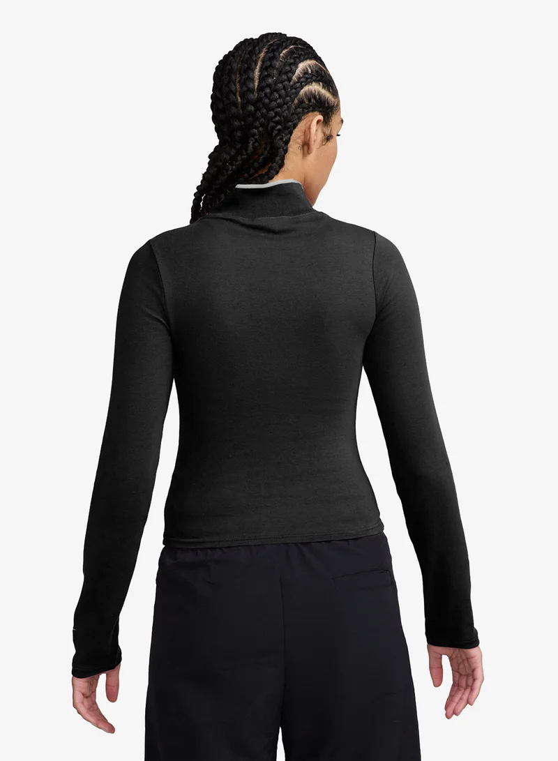 Nike Nsw Ribbed Mock-Neck Top