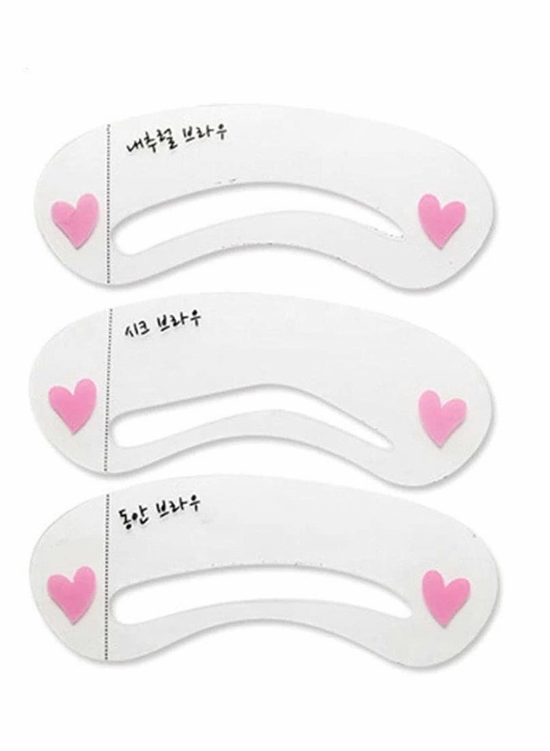 KASTWAVE Eyebrow Card, Thrush Tool, Eyebrow Trimming Card, Thrush Card, Grooming Brow Stencil Kit, Painted Model Shaping Reusable Eyebrow Stencil Template, 50set (3pcs/set) - Image 1