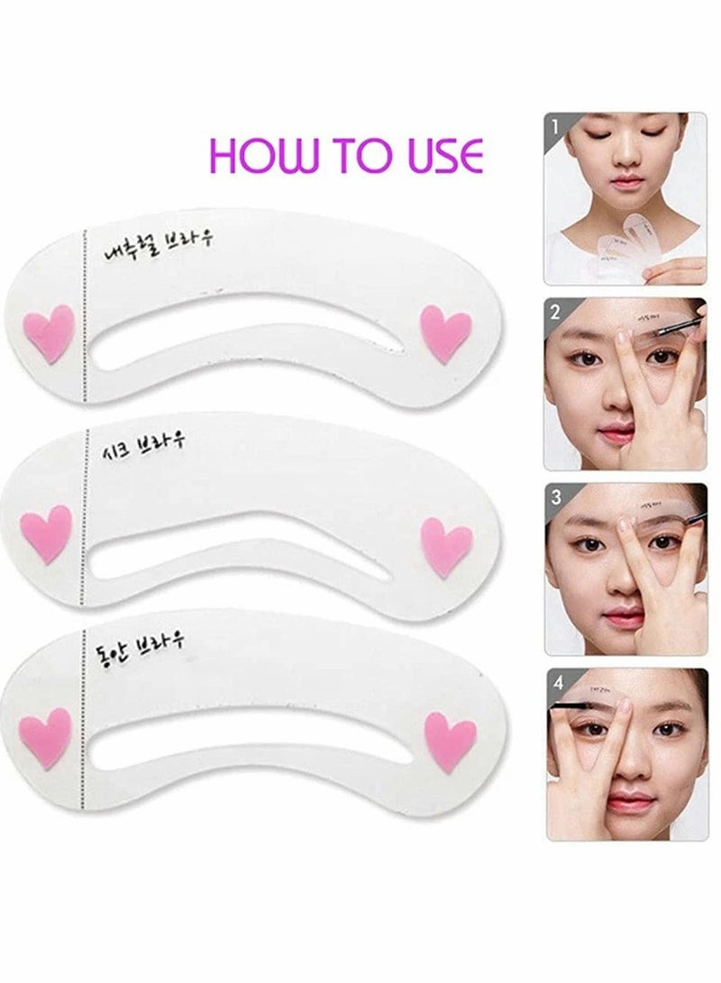 KASTWAVE Eyebrow Card, Thrush Tool, Eyebrow Trimming Card, Thrush Card, Grooming Brow Stencil Kit, Painted Model Shaping Reusable Eyebrow Stencil Template, 50set (3pcs/set) - Image 4