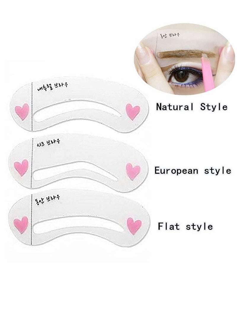 KASTWAVE Eyebrow Card, Thrush Tool, Eyebrow Trimming Card, Thrush Card, Grooming Brow Stencil Kit, Painted Model Shaping Reusable Eyebrow Stencil Template, 50set (3pcs/set) - Image 3