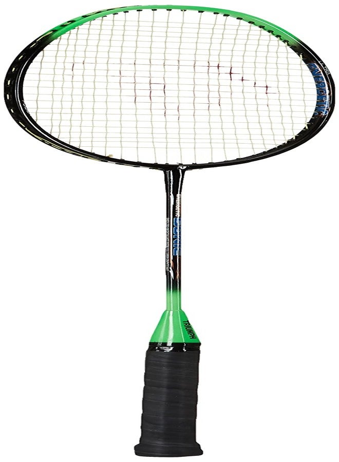 ترايامف مضرب تنس الريشة خفيف الوزن من مادة الجرافيت المركبة من تريومف سونيك، مع حقيبة تنس الريشة ذات حجرة واحدة من نوع تيتان-3R، لون سماوي/أحمر - Image 1