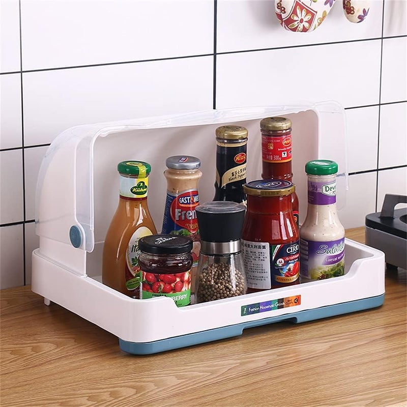 swabs Big Bread Box with Moving Lid Semi Transparent Food Grade BPA Free Freezer Microwave Oven Dishwasher Safe Breads Sandwich cakes - Image 2