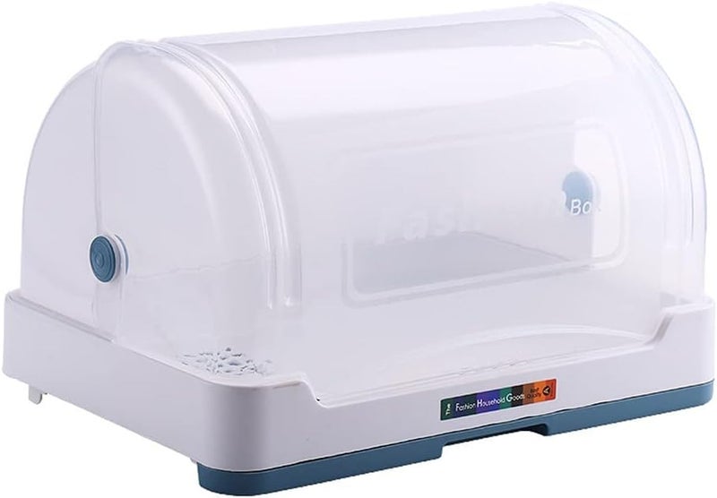 swabs Big Bread Box with Moving Lid Semi Transparent Food Grade BPA Free Freezer Microwave Oven Dishwasher Safe Breads Sandwich cakes - Image 1