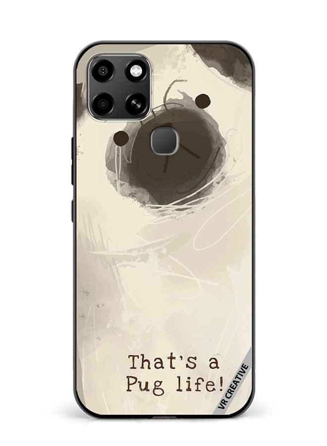 VR CREATIVE Protective Case Cover For Infinix Smart 6 Pug Life Design Multicolour - Image 1