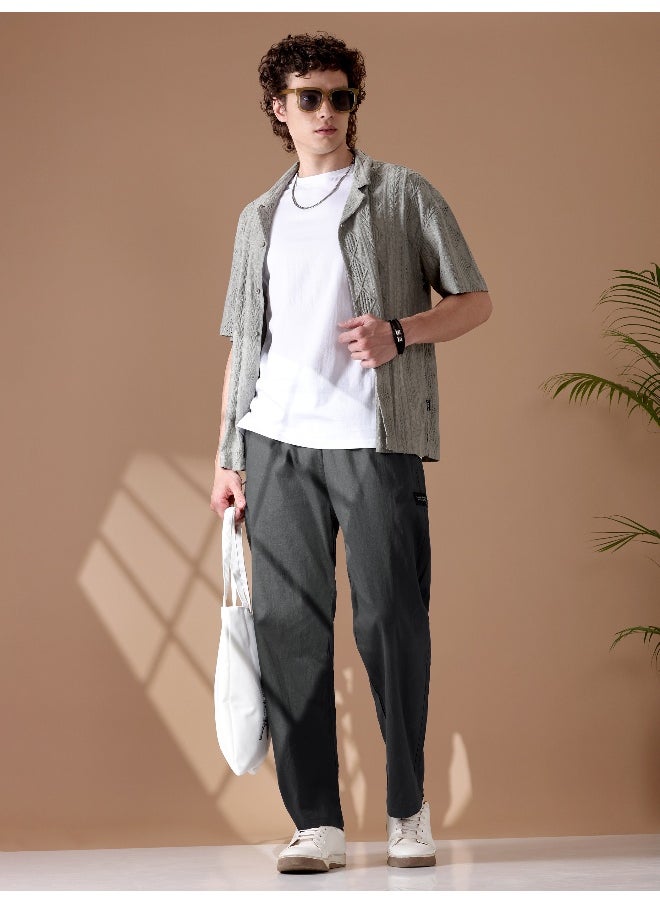 Beyoung BEYOUNG Dark Grey Loose-fit Pyjamas  - Image 5