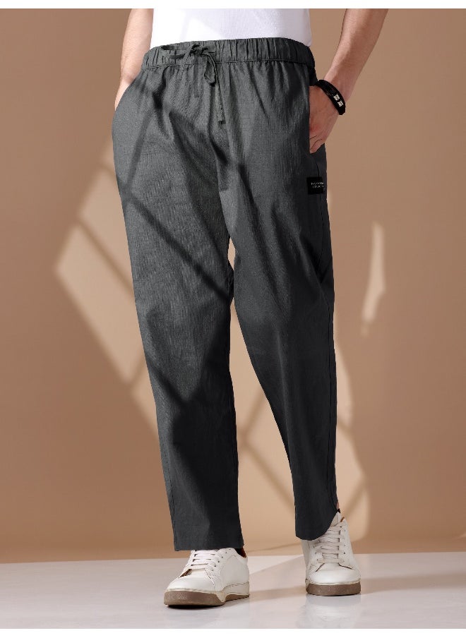 Beyoung BEYOUNG Dark Grey Loose-fit Pyjamas  - Image 1