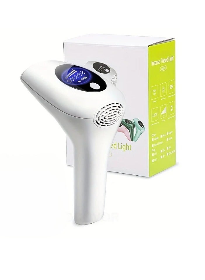 AROAQ Electric Epilator, Painless Permanent IPL Photo Epilator Laser Hair Remover With LCD Display, Smooth And Comfortable Hair Removal Instrument Tool For Face Bikini Underarms And Body, (White) - Image 1