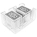 Brybelly Rotating Card Deck Tray Standard Sized Playing Cards Rotates in Any Direction Clear 6 Deck Tray - Image 3