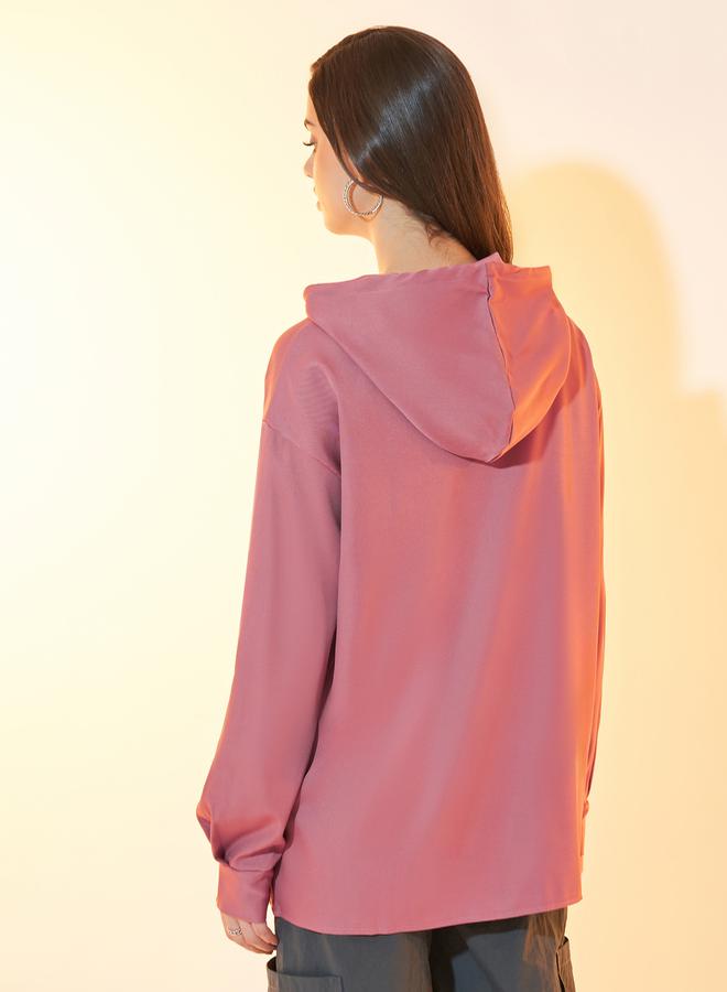 Take Two Front Button Hooded Jacket with Slip Pockets - Image 5
