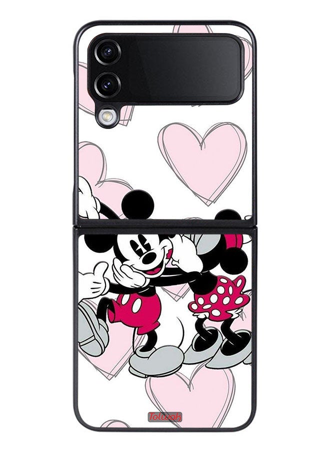 Tolwak Samsung Galaxy Z Flip 4 Protective Case Cover Mickey Mouse Hug - Image 1