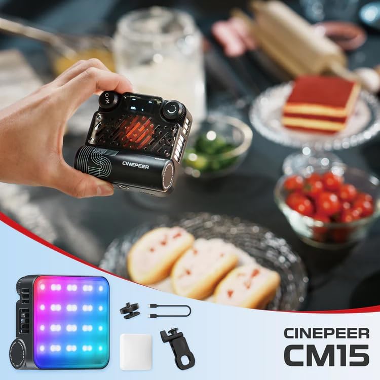 CINEPEER CM15 LED Light - Compact, RGB 15W C040057G1 - Image 3