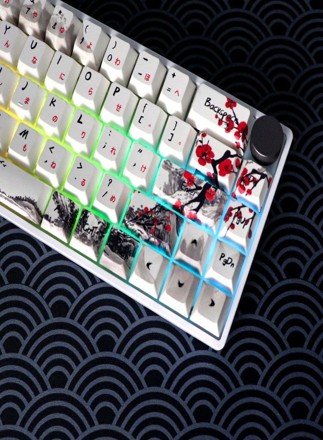 MOLGRIA GK68 68-Key RGB Backlit Gaming Keyboard with Plum Blossom Keycaps, Hot Swappable Yellow Gateron Switches, Wired and Wireless with Push Button - Image 4