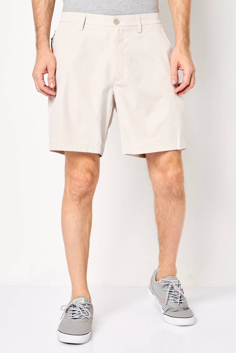 DKNY Men Regular Fit Brand Logo Shorts, Tan - Image 1
