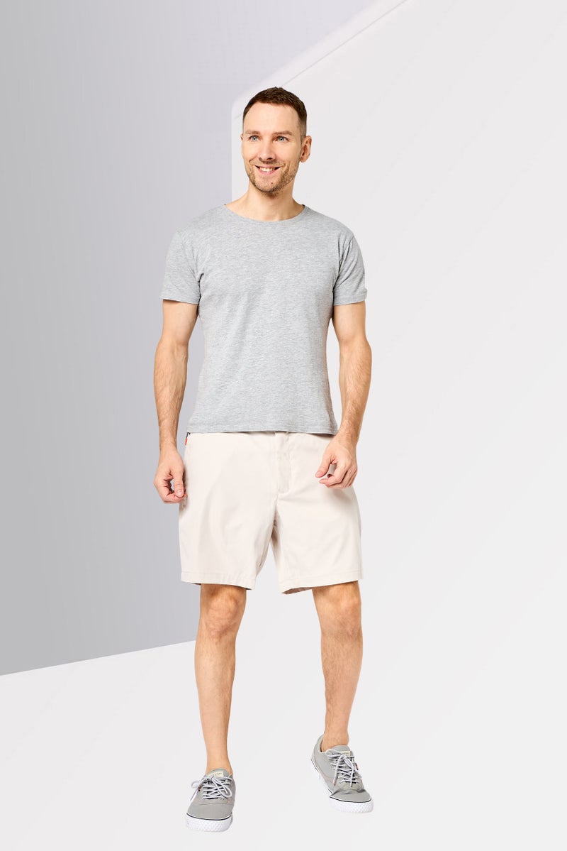 DKNY Men Regular Fit Brand Logo Shorts, Tan - Image 2
