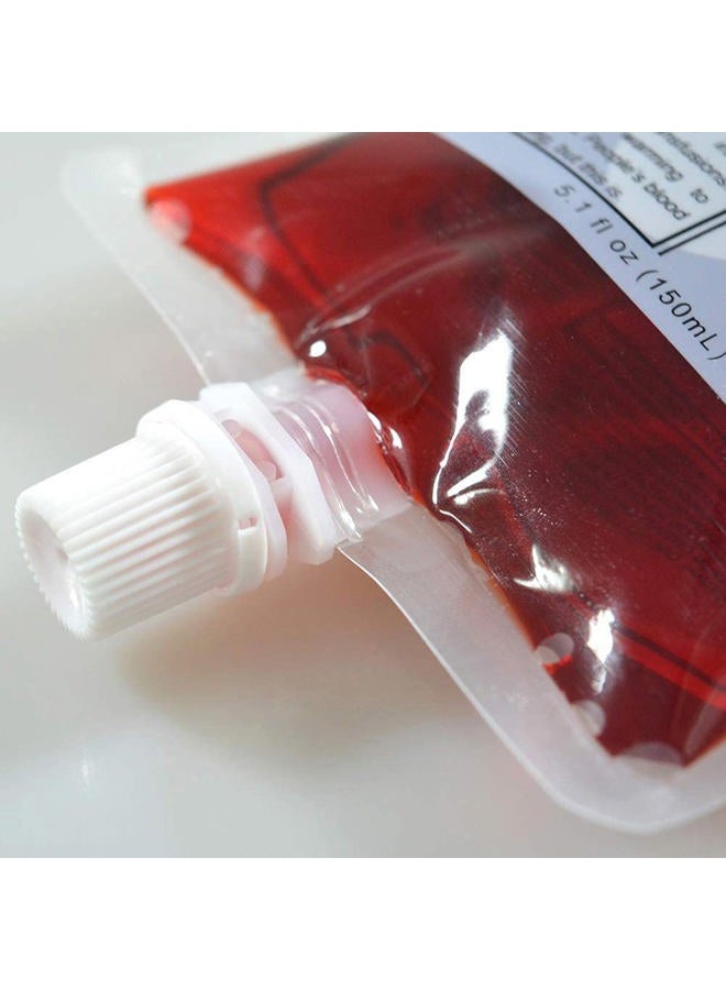 Justified Laboratories 20 Pack Blood Bag for Drinks IV Bags Pouches Mug Empty Vampire Diary Halloween Food Safe Drink Containers Bags Cups for Juice Party Nursing Birthday - Image 3