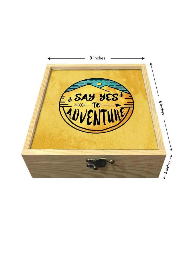 Nutcase Designer Passport Holder for Men Women Passport Cover Luggage Tag Wooden Gift Box Set - Say Yes to Adventure - Image 4