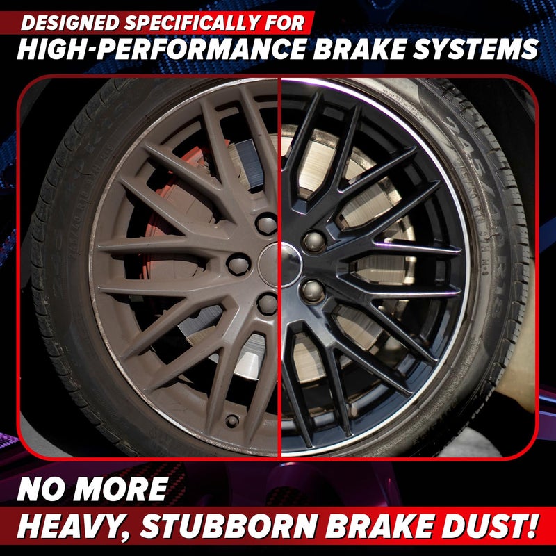 Carfidant Rim Reactor Wheel & Rim Cleaner Spray â€“ Removes Brake Dust & Grime - Thick Gel, Dilutable - pH Neutral, Non-Acidic Tire Cleaner - Safe for Chrome, Black, Painted & Alloy Wheels - 16 fl oz - Image 3