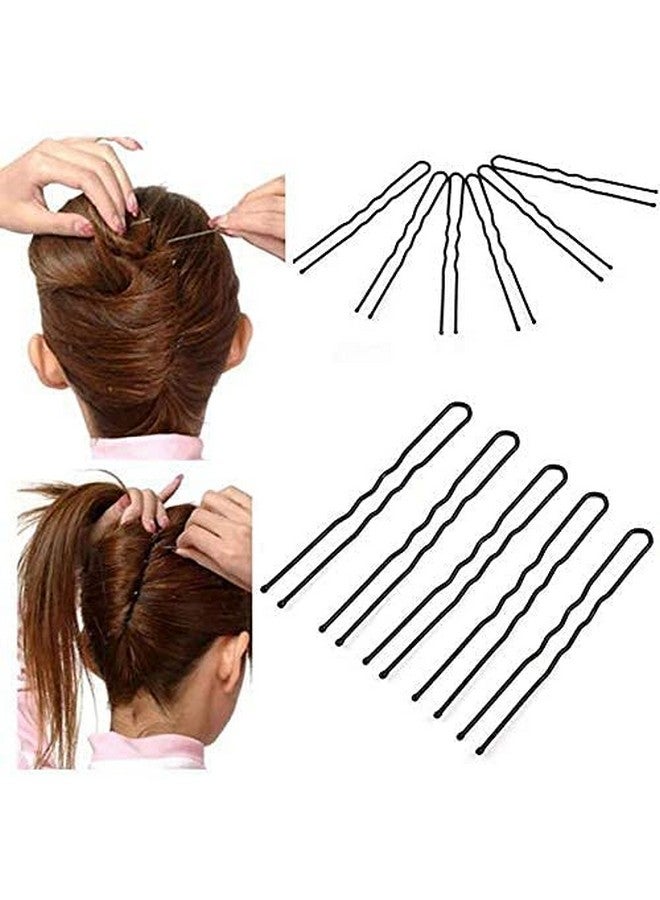 تشاندركاش مجموعة دبابيس الشعر من CHANDERKASH، 50 دبوسًا على شكل حرف U، 50 دبوسًا مع 12 مشبكًا معدنيًا للشعر - Image 2