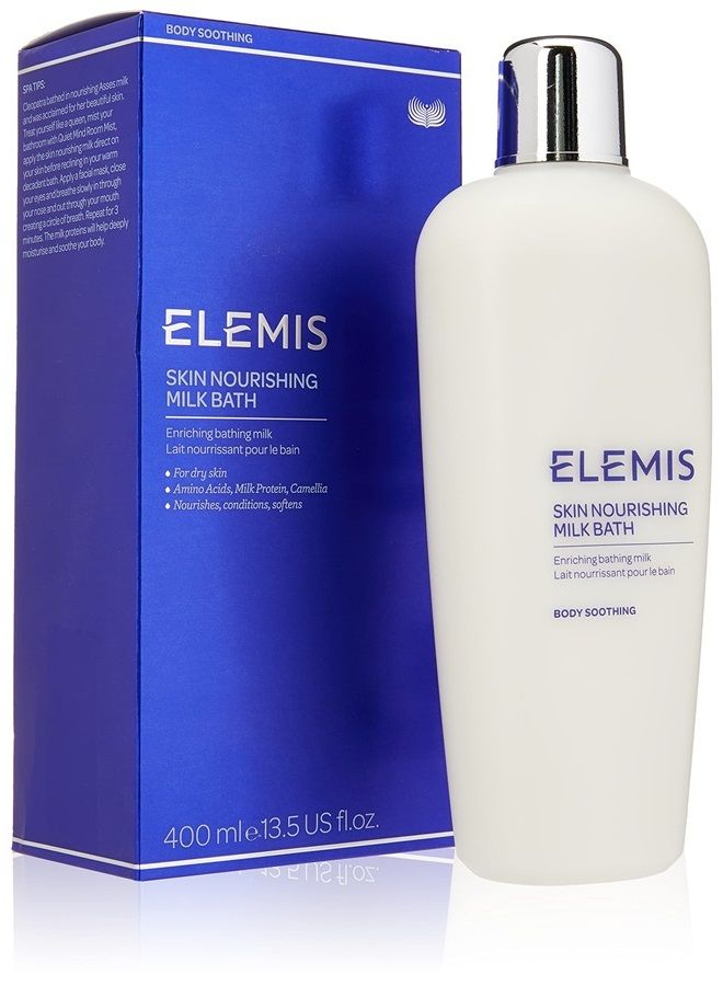 Elemis Skin Nourishing Milk Bath | Creamy Bathing Milk Enriches, Conditions and Softens Extra Dry Skin with Camellia Oil and Oat Extract | 13.5 Fl Oz - Image 1