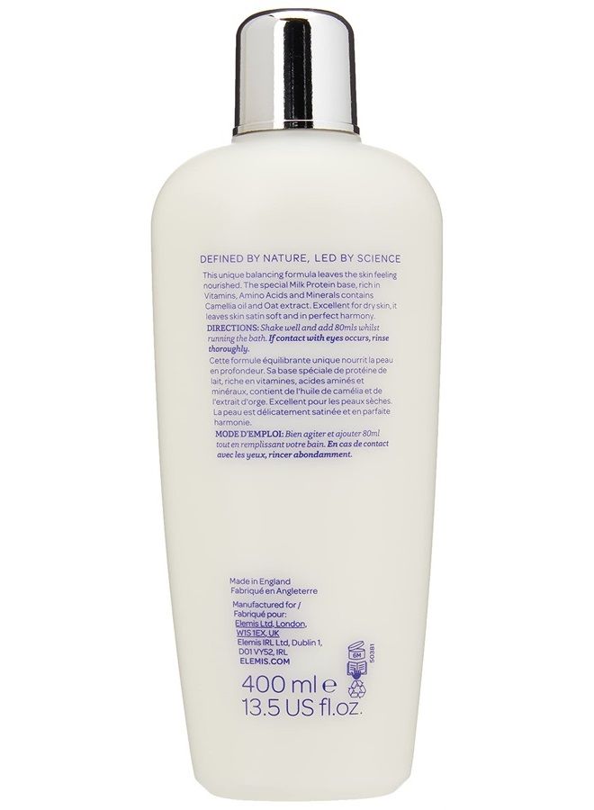 Elemis Skin Nourishing Milk Bath | Creamy Bathing Milk Enriches, Conditions and Softens Extra Dry Skin with Camellia Oil and Oat Extract | 13.5 Fl Oz - Image 3